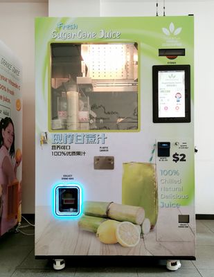 Juice Sugarcane Vending Machine fresco 220V automático para o supermercado