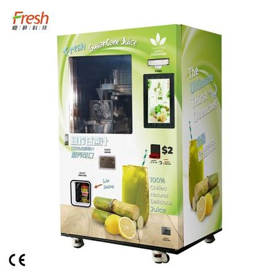 Máquina de venda automática combinado Bill Coin Operated Fresh Sugar Cane Machine do fruto
