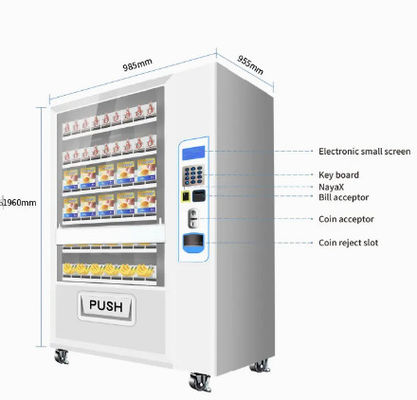 O supermercado automatizou máquinas de venda automática varejos para Apple Juice Bread Food