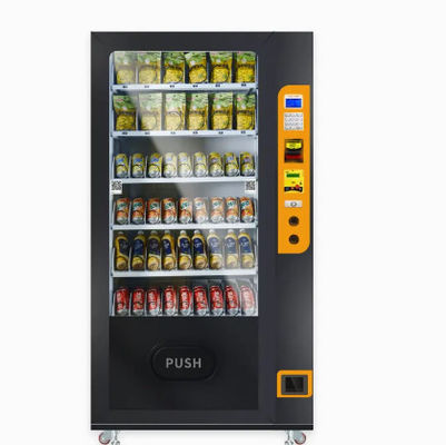 Máquina de venda automática comercial alaranjada fresca do alimento a fichas com tela táctil