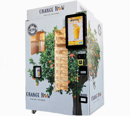 O fruto interno Juice Vending Machine do CE/espremeu recentemente Juice Machine alaranjado