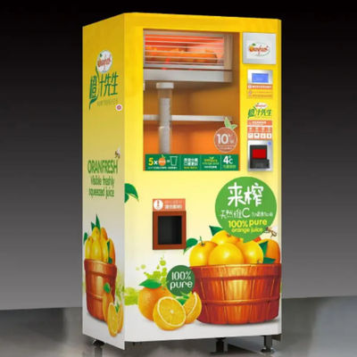 350ml Juice Vending Machine Commercial Coin fresco alaranjado Bill Credit Card Payment