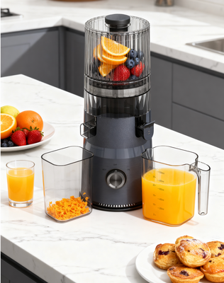 Espremedor Lento Compacto Smart HJ103A Fresh – A Combinação Perfeita de Estilo e Substância com 4 Opções de Cor, Bocal Largo de 135mm, Prensagem a Frio de 200W e Autolimpeza