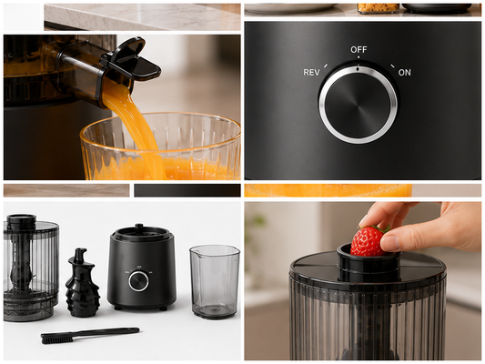 Espremedor Lento Fresh Smart HJ303 Extra-Largo – Pelo Amor de Suco Fresco com Bocal de 155mm, Reservatório de 2400ml, Prensa a Frio de 200W e Autolimpeza