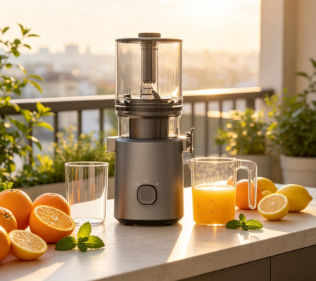 Fresh Smart HJ303 Extra-Wide Slow Masticating Juicer ️ Traga todo o abacaxi, traga toda a família com chute de 155mm, 2400ml Hopper, 200W Cold Press & Self-Cleaning