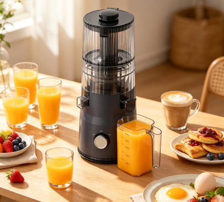 Espremedor Lento Compacto Smart HJ103 Fresh – Melhore Sua Rotina Matinal com Bocal Largo de 135mm, Cold Press de 200W e Autolimpeza
