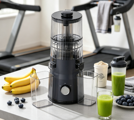 Espremedor Lento Compacto Fresh Smart HJ103 – A Escolha do Minimalista para Nutrição Limpa e Simples com Bocal Largo de 135mm, Cold Press de 200W e Autolimpeza