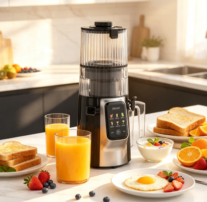 Fresh Smart HJ102D Multi-Função Suco de Mastigação Lento     O Companião de Bem-Estar Ultimate com 6 modos, 135mm Larga Chute, 200W Cold Press & Auto-Limpeza