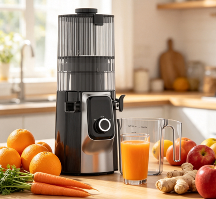 Espremedor Lento Fresh Smart HJ102C – O Espremedor que lhe dá a Liberdade de Criar com 3 Velocidades Ajustáveis, Bocal Largo de 135mm, Prensagem a Frio de 200W e Autolimpeza