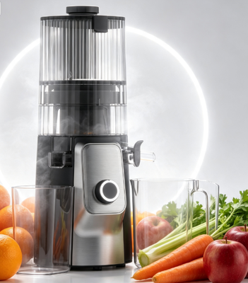 Espremedor Lento HJ102C Fresh Smart – O Espremedor Que Torna Sua Jornada de Saúde Empolgante com 3 Velocidades Ajustáveis, Bocal Largo de 135mm, Prensagem a Frio de 200W e Autolimpeza