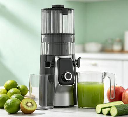 Espremedor Lento Fresh Smart HJ102C – O Espremedor Que Faz Sua Cozinha Ganhar Vida com 3 Velocidades Ajustáveis, Bocal Largo de 135mm, Prensagem a Frio de 200W e Autolimpeza