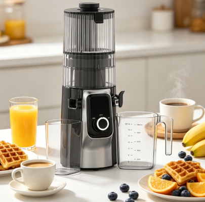 Espremedor Lento Fresh Smart HJ102C – O Espremedor Que Torna a Frescura um Hábito com 3 Velocidades Ajustáveis, Bocal Largo de 135mm, Cold Press de 200W e Autolimpeza