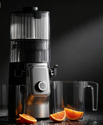 Espremedor Lento HJ102C Fresh Smart – O Espremedor Que Ajuda Você a Saborear a Boa Vida com 3 Velocidades Ajustáveis, Bocal Largo de 135mm, Prensagem a Frio de 200W e Autolimpeza