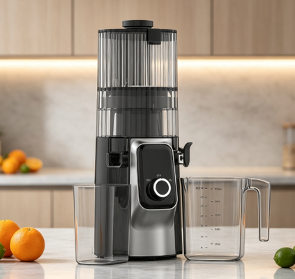 Fresh Smart HJ102C Slow Masticating Juicer O Juicer que torna cada dia melhor com 3 velocidades ajustáveis, chuveiro largo de 135mm, 200W de pressão a frio e autolimpeza