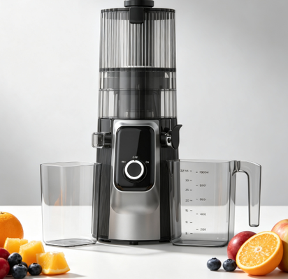 Fresh Smart HJ102C Slow Masticating Juicer O Juicer que coloca o sabor em primeiro lugar com 3 velocidades ajustáveis, 135mm de largura, 200W de pressão a frio e auto-limpeza