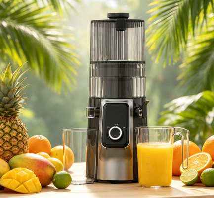 Espremedor Lento HJ102C Smart Fresh – A Experiência Definitiva de Suco com 3 Velocidades Ajustáveis, Bocal Largo de 135mm, Prensagem a Frio de 200W e Autolimpeza