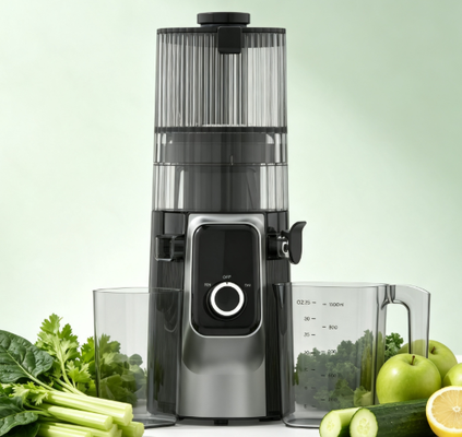 Fresh Smart HJ102C Slow Masticating Juicer O Juicer que extrai o melhor de cada ingrediente com 3 velocidades ajustáveis, 135mm largura chute, 200W Cold Press & auto-limpeza