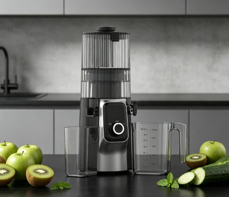 Fresh Smart HJ102C Slow Masticating Juicer O Juicer que lhe dá a impressão perfeita a cada vez com 3 velocidades ajustáveis, 135mm de largura chute, 200W de pressão a frio e auto-limpeza