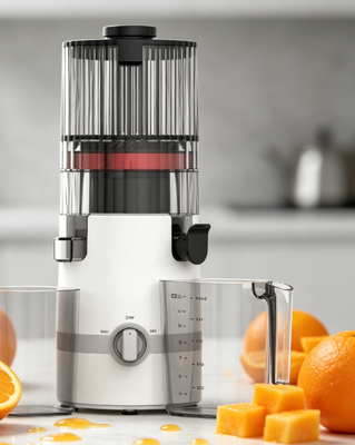 Espremedor Lento HJ102B Fresh Smart – Comida de Verdade, Rápida de Verdade, Segura de Verdade para Sua Família com Bocal de 135mm, Prensagem a Frio de 200W, Autolimpeza e Trava