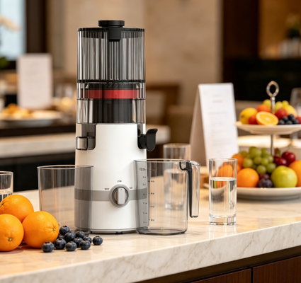 Espremedor Lento HJ102B Smart HJ102B – Nutrição Real Simplificada com Bocal de 135mm, Cold Press de 200W, Autolimpeza e Trava de Segurança para Todas as Famílias