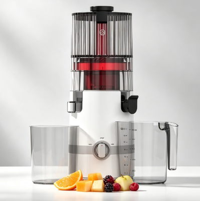 Espremedor Lento Inteligente HJ102B Fresh Smart – A Adição Mais Inteligente à Sua Cozinha com Bocal de 135mm, Cold Press de 200W, Autolimpeza e Trava de Segurança para Famílias