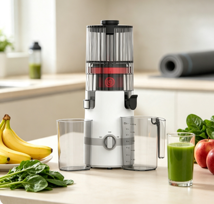 Fresh Smart HJ102B Slow Masticating Juicer O novo começo que sua família merece com chute de 135mm, prensagem a frio de 200W, auto-limpeza e design de segurança seguro