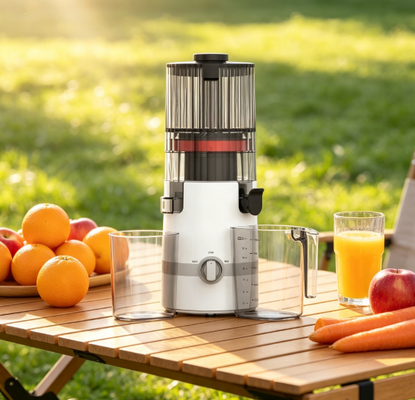 Fresh Smart HJ102B Slow Masticating Juicer   Your Family's Shortcut to Fresh, Healthy Juice with 135mm Chute, 200W Cold Press, Self-Cleaning & Safety Lock (Jucador de sabão fresco e saudável para a sua família)