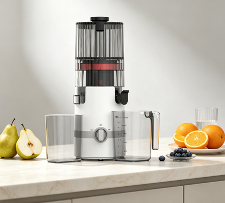 Fresco Smart HJ102B Slow Masticating Juicer    Simples, Seguras, Deliciosas Famílias de Sucos com Chute de 135mm, Prensa a Frio de 200W, Auto-Limpeza e Fechadura Inteligente