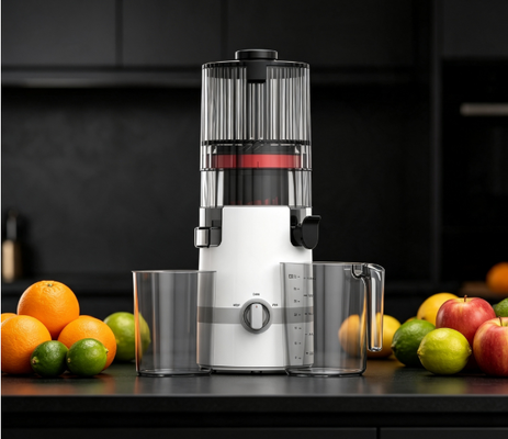 Fresh Smart HJ102B Slow Masticating Juicer O novo começo que sua família merece com chute de 135 mm, imprensa a frio de 200 W, auto-limpeza e fechadura de segurança confiável