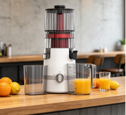 Fresco Smart HJ102B Slow Masticating Juicer O Healthy Habit Maker com chute de 135mm, 200W Cold Press, auto-limpeza e fechadura de segurança para todos os membros da família