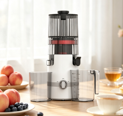 Espremedor Lento HJ102B Fresh Smart – A Escolha Inteligente para o Bem-Estar Familiar com Tecnologia SafetyLock, Bocal Largo de 135mm, Prensagem a Frio de 200W e Autolimpeza