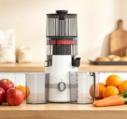Espremedor Lento Masticador Fresh Smart HJ102B – Edição Segura para Crianças com Proteção Inteligente Dual-Lock, Bocal Largo de 135mm, Motor de Prensa a Frio de 200W e Autolimpeza para Tranquilidade