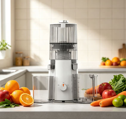 Fresh Smart HJ102A Slow Masticating Juicer O presente perfeito para os amantes da saúde, 200W Cold Press com 135mm de largura, auto-limpeza e design livre de BPA