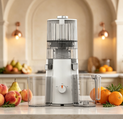 Espremedor Lento Fresh Smart HJ102A – Tecnologia Cold Press de 55 RPM, Bocal para Frutas Inteiras de 135mm, Autolimpeza e Livre de BPA para Nutrição Diária