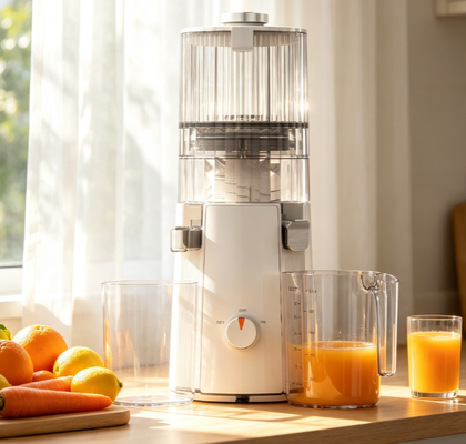 Espremedor Lento Inteligente Fresh HJ102A – A Prensa a Frio de 55 RPM que Transforma Frutas e Vegetais em Ouro Líquido Puro e Rico em Nutrientes, com Bocal de Fruta Inteira de 135mm e Limpeza Automática Mágica