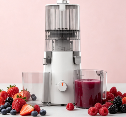 Fresco Smart HJ102A Suporte Imunológico Sucicador de Mastigação Lenta Extractor de Vitaminas de 200W com Chute Largo de 135mm, Tecnologia de Prensa a Frio de 55 RPM para Defesa Natural e Bem-Estar sazonal