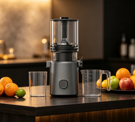 Espremedor Lento de Mastigação HJ303 Smart Fresh — Direto da Fruta para o Copo. Sem Desvios.