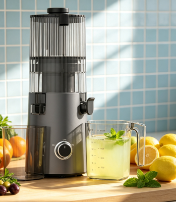 Fresco Smart HJ103 sem problemas, suco de mastigação lento sem preparação, sem montagem, sem filtro, sem esfregar.