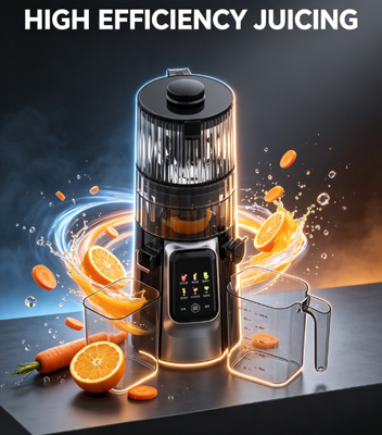 Espremedor Ergonômico de Bancada HJ102D, Máquina de Vegetais e Frutas com Entrada Grande de 135mm