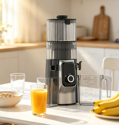 Corpo durável em ABS Espremedor Lento HJ102C, Extrator de Frutas com Lavagem em Um Minuto