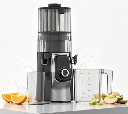 Easy Clean 3-Part Slow Juicer HJ102C, Máquina de Suco de Maçã Inteira com Boca Larga