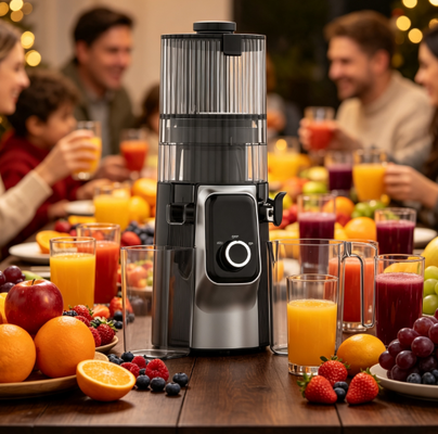 Corpo durável em ABS Espremedor Lento HJ102C, Extrator de Frutas e Vegetais Anti-Oxidação para Bebidas Saudáveis Diárias