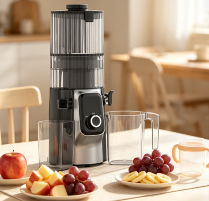 Fresco Smart HJ102C Compacto Suco de Mastigação Lenta ️ Leve 3,39kg, Design Económico para Cozinhas Modernas
